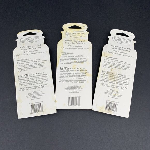 Yankee Candle Car Vent Stick 3 Packs 12 Sticks Bahama Breeze READ - Picture 3 of 3